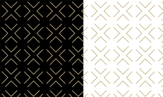 Achtergrond patroon naadloze geometrische lijn abstracte gouden luxe kleur vector.