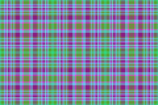 Achtergrond plaid patroon van textuur checken naadloos met een tartan vector stof textiel in cyan en magenta kleuren