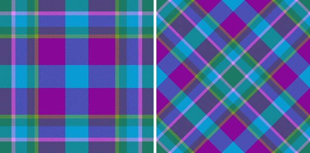 Achtergrond plaid tartan Stof patroon textiel Naadloze textuur check vector