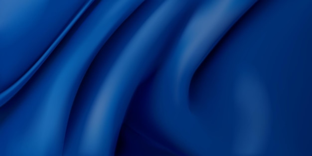 Achtergrond van blauwe stof met verschillende plooien