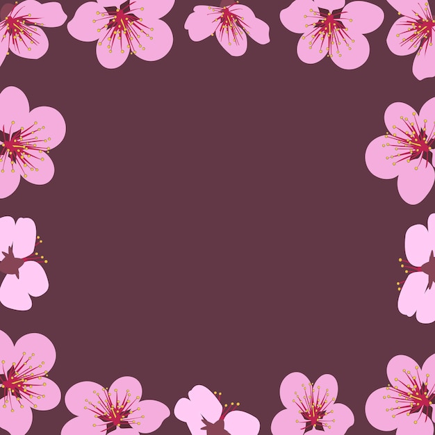 Achtergrond van bloeiende roze bloemen vector illustratie