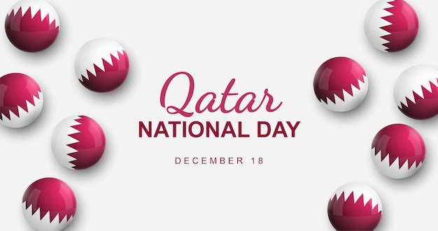 Vector achtergrond van de nationale feestdag van qatar