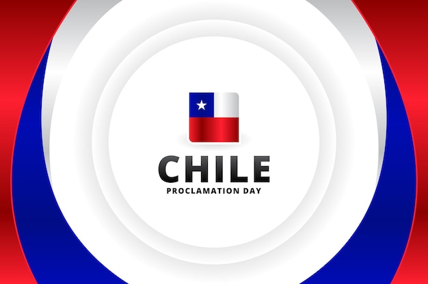 Achtergrond van de Proclamatiedag van Chili voor het begroetingsmoment