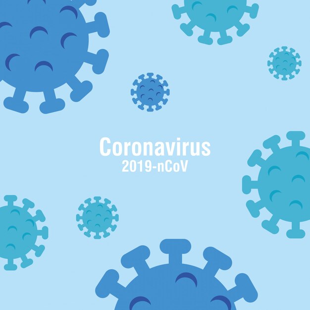 Achtergrond van deeltjes 2019-nCoV-coronavirus