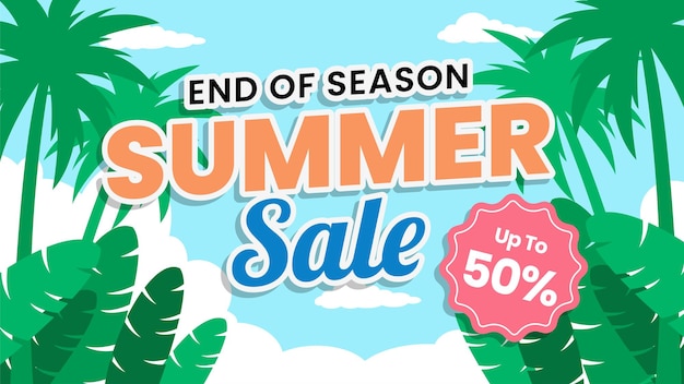 achtergrond van een sjabloon voor het einde van het zomerseizoen