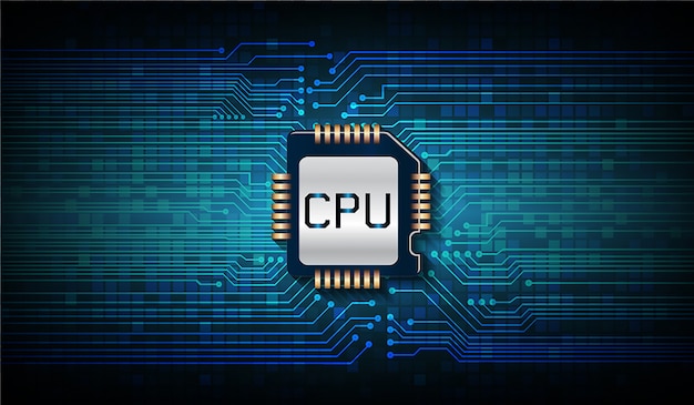Achtergrond van het concept van de toekomstige technologie van het blauwe cybercircuit