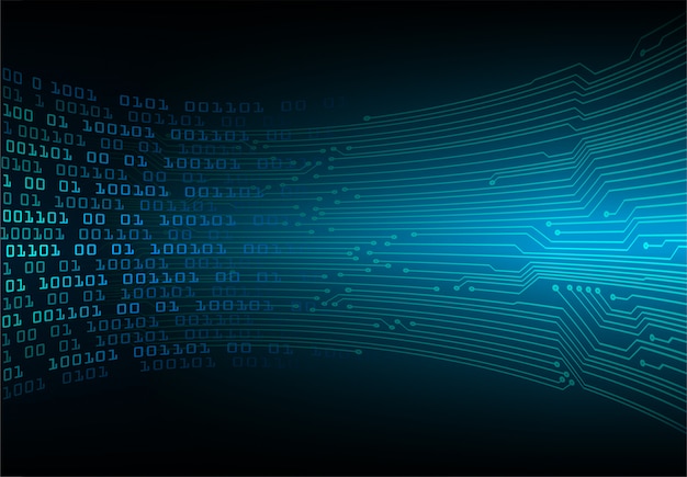 Achtergrond van het concept van de toekomstige technologie van het blauwe cybercircuit