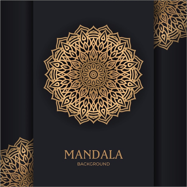 Vector achtergrond van luxe de gouden mandala