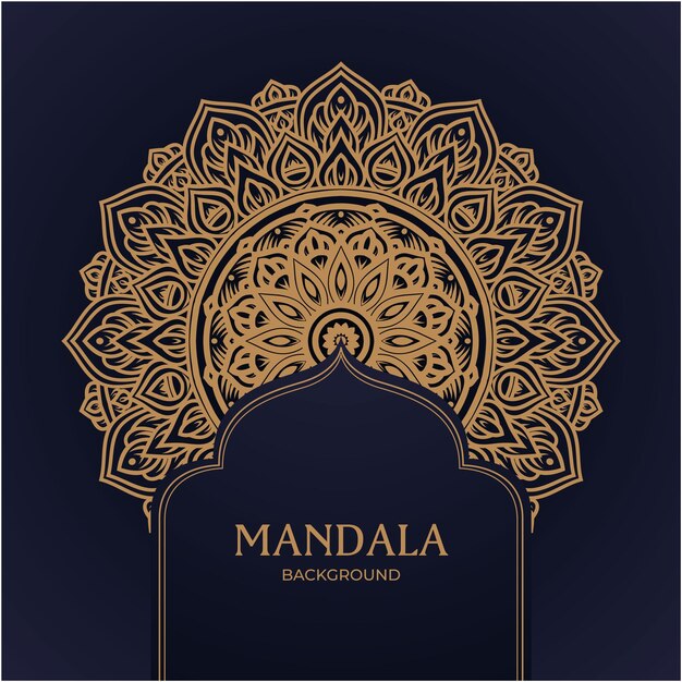 Vector achtergrond van luxe de gouden mandala