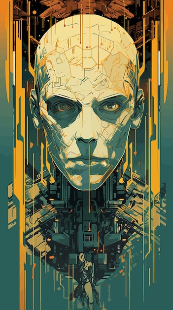 Vector achtergrond van science fiction poster