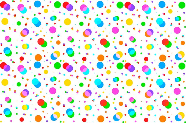 Achtergrond van verspreide confetti van verschillende kleuren. vector illustratie
