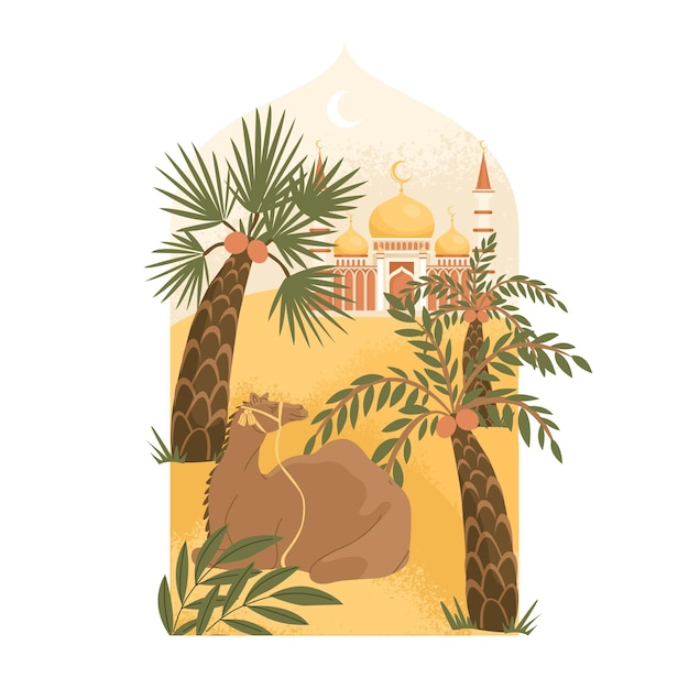 Vector achtergrond voor de speciale islamitische feestdag ramadan kenmerken van de arabische cultuur islamitische wenskaartsjabloon traditionele religieuze gebeurtenis vectorillustratie