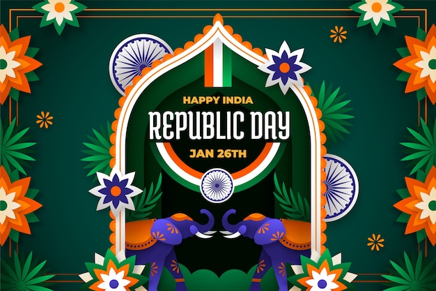 Vector achtergrond voor de viering van de indiase republiekdag