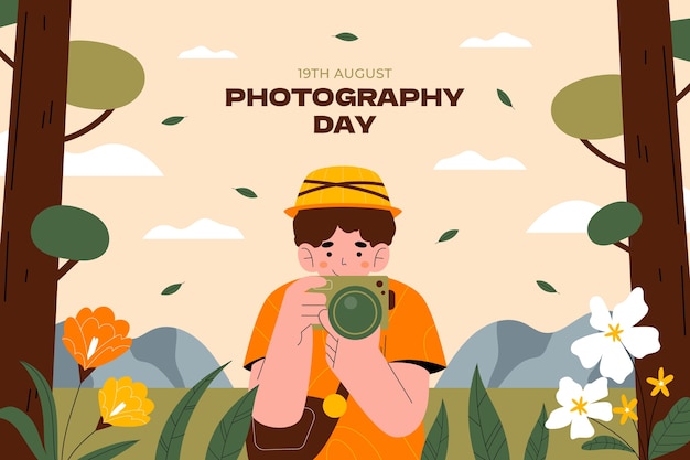 Achtergrond voor de viering van de Wereld Fotografie Dag