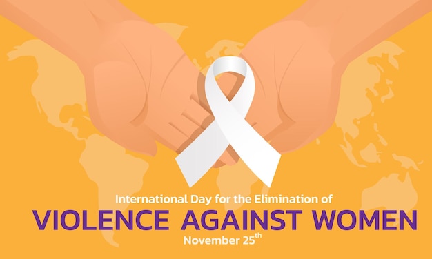 Vector achtergrond voor internationale dag voor de uitbanning van geweld tegen vrouwen