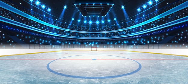 Achtergrondconcept van de ijshockey-arena