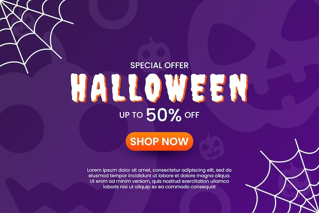 Achtergrondillustratie Halloween-uitverkoop