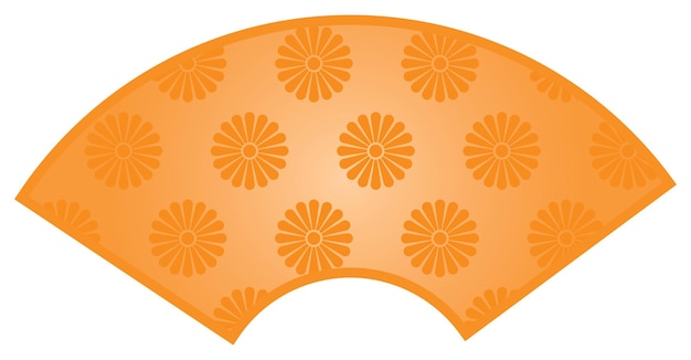 Achtergrondillustratie van de oranje ventilator van nieuwjaarsvakantie.