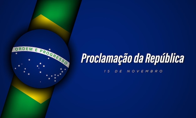 Achtergrondontwerp van de braziliaanse dag van de republiek