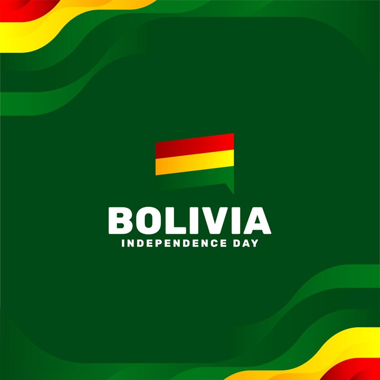 Achtergrondontwerp van de Onafhankelijkheidsdag van Bolivia