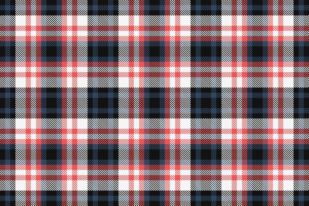 Achtergrondvectorpatroon van tartan naadloze plaid met een textieltextuurcontrole in zwarte en witte kleuren