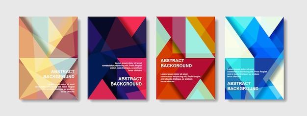 Achtergrondvorm abstract kleurrijk posterontwerp en minimalistische omslagstijl
