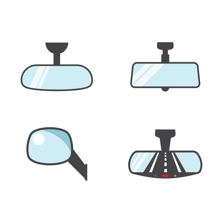 Achteruitkijkspiegel vectorillustratie