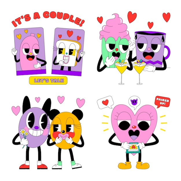 Acid flirt stickers collection