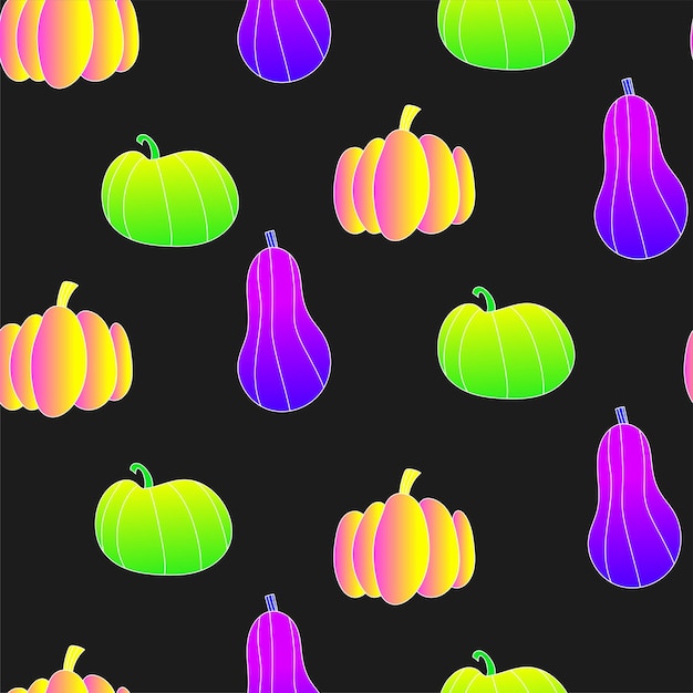 Vector acid pumpkins pattern