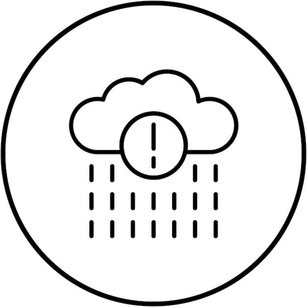 Vector acid rain vector icon can be used for natural disaster iconset