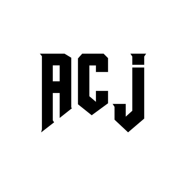 ACJ letter logo ontwerp voor technologiebedrijf ACJ logo ontwerp zwarte en witte kleurencombinatie ACJ logo ACJ vector ACJ ontwerp ACJ icoon ACJ alfabet ACJ typografie logo ontwerp