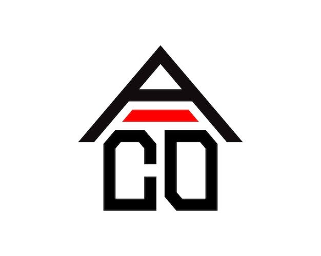 Вектор дизайна логотипа строительства букв ACO