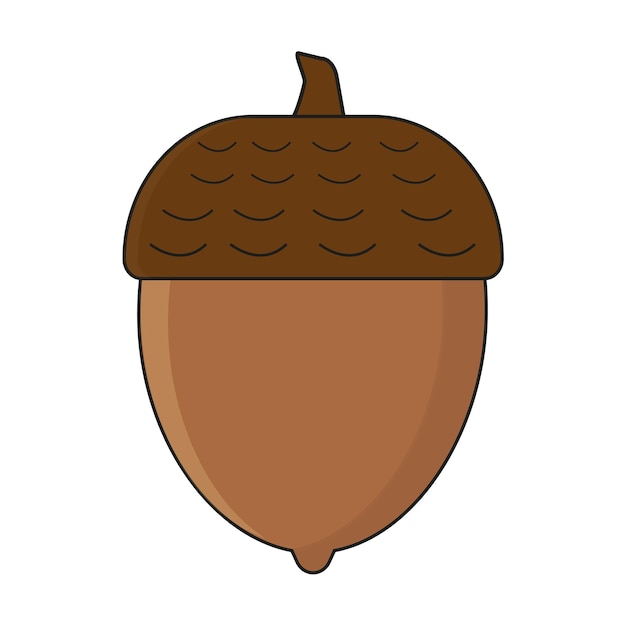 Вектор Клипарт acorn в плоском стиле осенний или осенний элемент