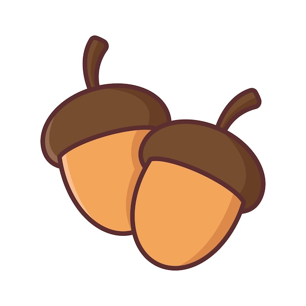 acorn icon vector ontwerp sjabloon op witte achtergrond