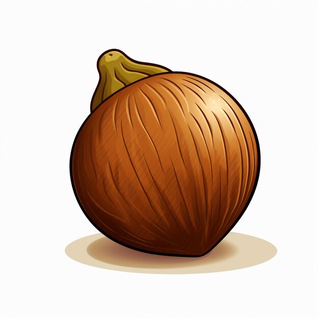 Vector acorn isolated on transparent background