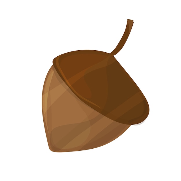 Семена дубового ореха желудь сделано в мультяшном стиле векторная иллюстрация