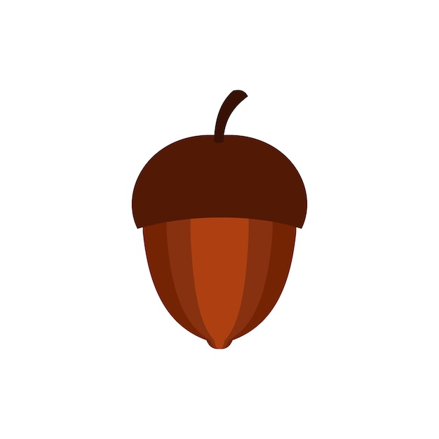 Acorn pictogram in vlakke stijl geïsoleerd op een witte achtergrond Plant symbool