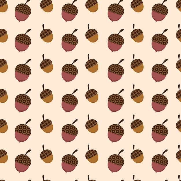 Acorn Seamless Pattern