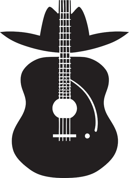 Vector acoustic artistry vector guitar logo serenade style emblematic guitar emblem