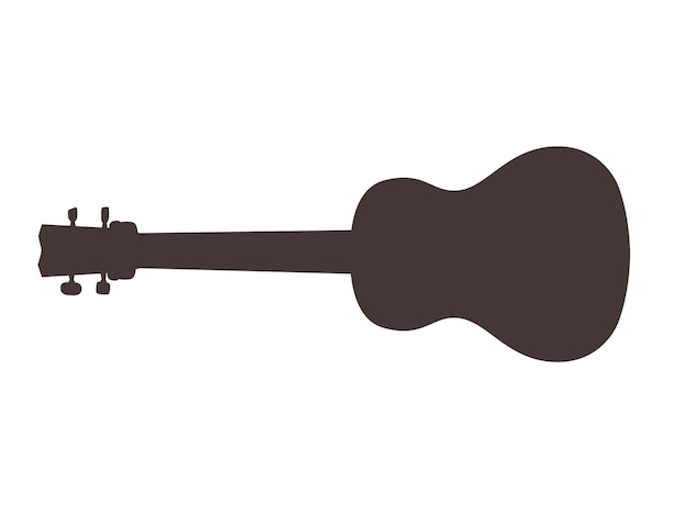 acoustic guitar silhouette vector image music