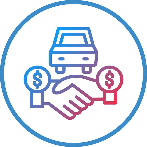 Vector acquisition fee icon style