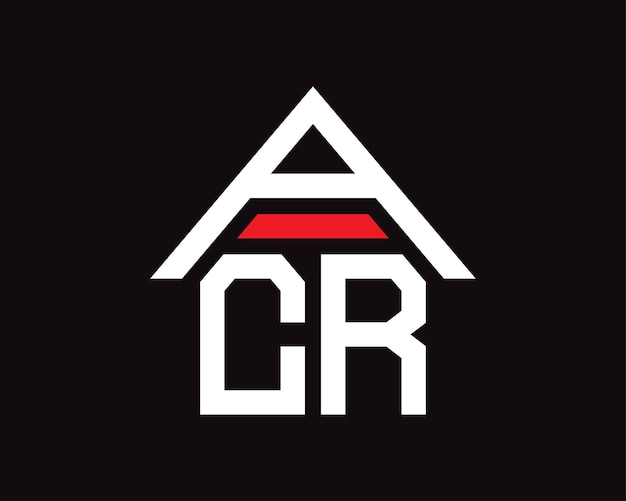 ACR letters real estate construction logo design vector