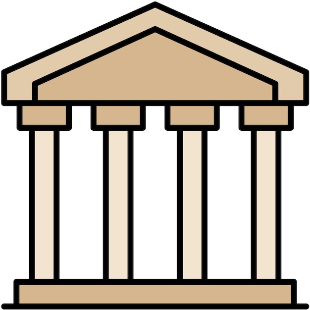 Acropolis Vector Illustration Style