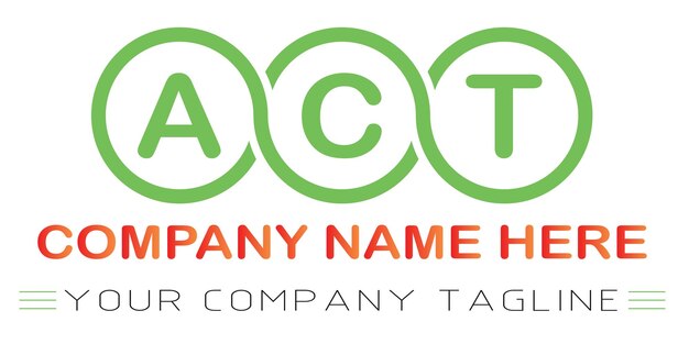 Vector act brief logo ontwerp