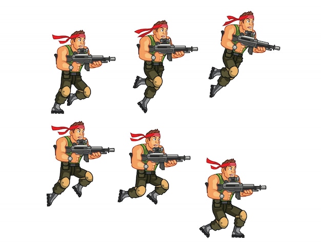 Actie commando spelkarakter animatie sprite