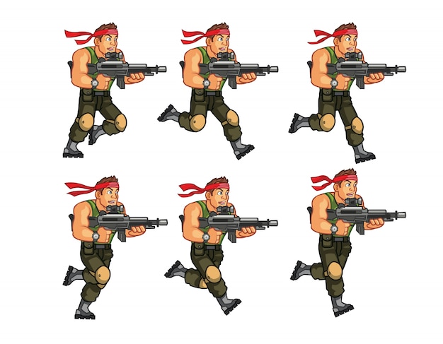 Actie commando spelkarakter animatie sprite