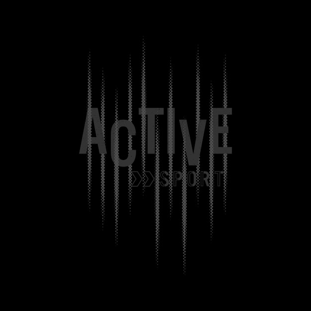 ACTIEF SPORT typografie abstract ontwerp voor t-shirt.premium vector.