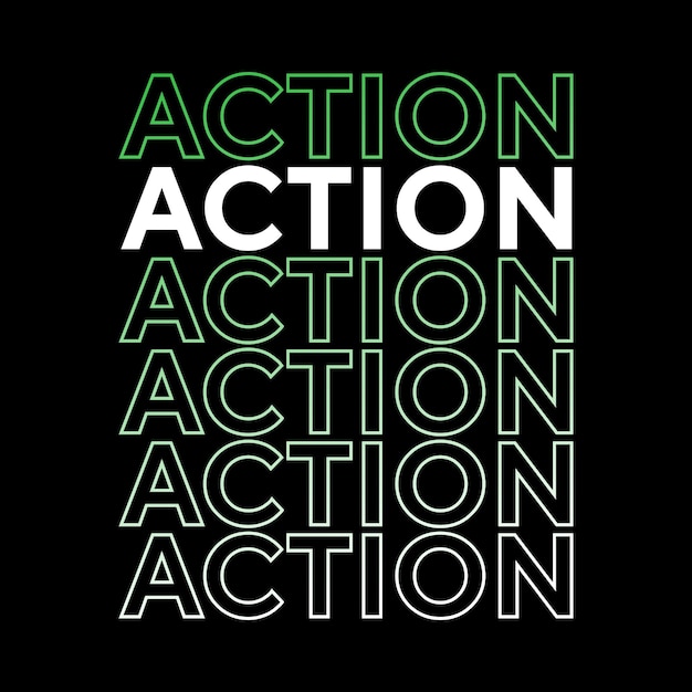 Action book related word t-shirt design