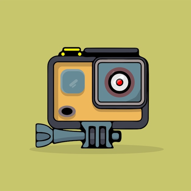 action cam vector flat illustration