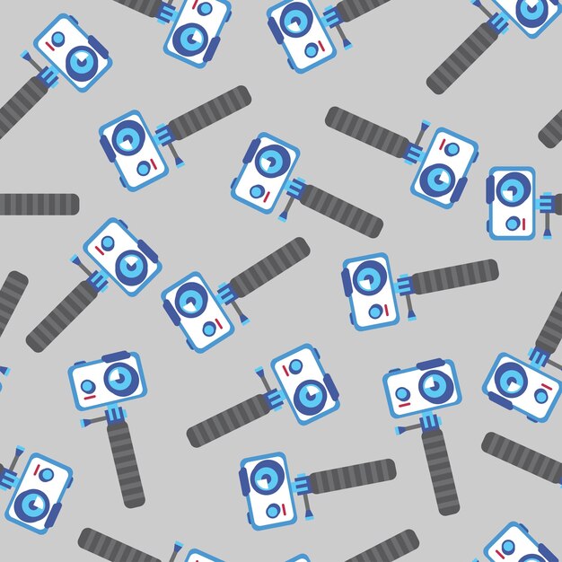 Action camera for vlogging video recording in seamless pattern